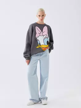 Широкие женские джинсовые брюки с высокой талией XSIDE, светло-синий