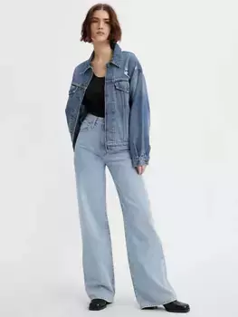 Широкие женские джинсы с рельефной клеткой Levi's, цвет Far And Wide - Light Wash