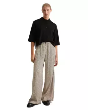 Широкие женские джоггеры с принтом из чистой вискозы MARC O'POLO, цвет Natural