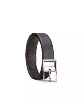 Широкий черный кожаный ремень Jaslen, черный