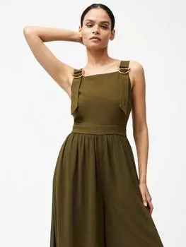 Широкий комбинезон azra eden для ног French Connection, хаки