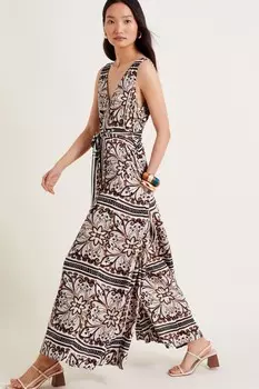 Широкий комбинезон Emilia Monsoon, коричневый