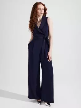 Широкий комбинезон Maia с запахом Hobbs, темно-синий