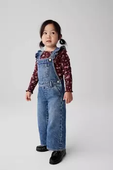 Широкий комбинезон с квадратным вырезом и рукавами крылышками (6 мес 5 лет) Gap, синий