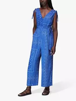 Широкий комбинезон с принтом Whistles Bandana, синий/мульти