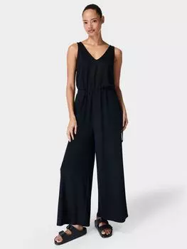 Широкий комбинезон Sweaty Betty Cruise, черный