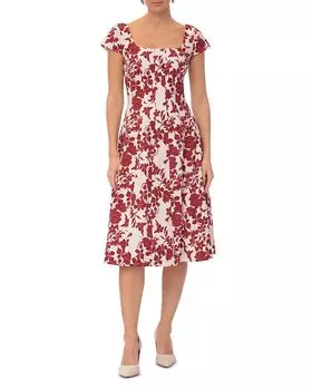 Широкий миди-платье с рельефными швами Bagatelle, мультиколор