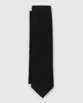 Широкий однотонный галстук Dustin, черный