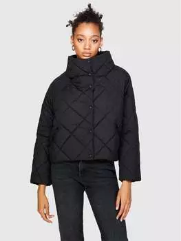 Широкий пуховик Sisley, черный