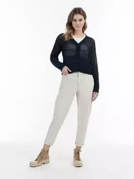 Широкий сетчатый кардиган Dreimaster, синий