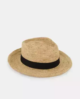 Широкополая шляпа из рафии Emidio Tucci, бежевый