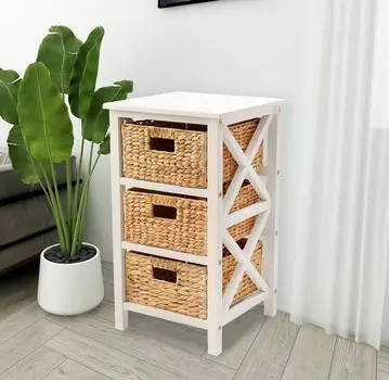 Шкаф для хранения корзин Hemco, белый