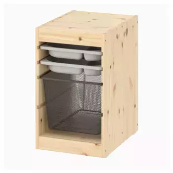 Шкаф для хранения, сосна/серый, 32x44x52 см, TROFAST IKEA