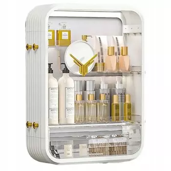 Шкаф-органайзер для косметических кистей настенный подвесной белый F24 M Korbi