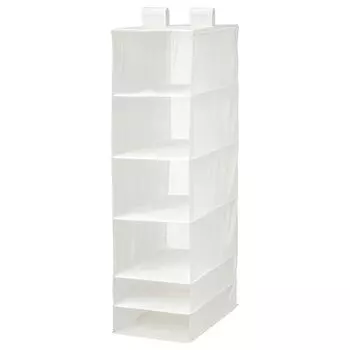 Шкаф с 6 отделениями, белый, 35х45х125 см, SKUBB IKEA