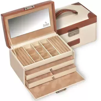 Шкатулка для украшений Sacher "Elly/Travel, 25.502.507.343", производство Германия 14х11,5х22,5 см, цвет creme-beige-beige