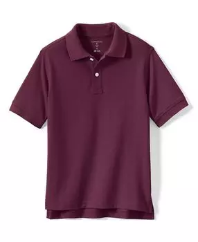 Школьная форма Детская сетчатая рубашка-поло с короткими рукавами Lands' End