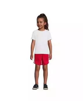 Школьная форма для девочек, детская активная футболка с короткими рукавами Lands' End, белый