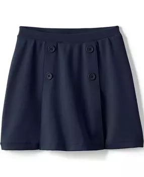 Школьная форма для девочек, юбка с пуговицами понте спереди выше колена Lands' End
