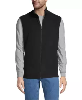 Школьная форма Мужской жилет Thermacheck 100 Fleece Lands' End, черный