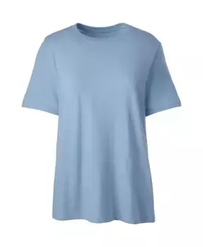 Школьная форма Женская футболка с коротким рукавом Feminine Fit Essential T-shirt Lands' End, синий