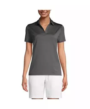 Школьная форма женская рубашка поло с коротким рукавом Rapid Dry Sport Neck Lands' End