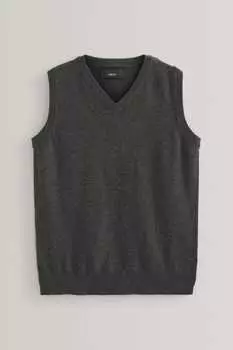 Школьная футболка без рукавов Next, серый