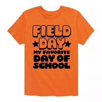 Школьная футболка с рисунком «Favorite Day» для мальчиков 8–20 лет Field Day Licensed Character, оранжевый
