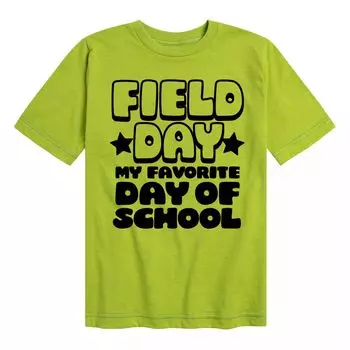 Школьная футболка с рисунком «Favorite Day» для мальчиков 8–20 лет Field Day Licensed Character, светло-зеленый