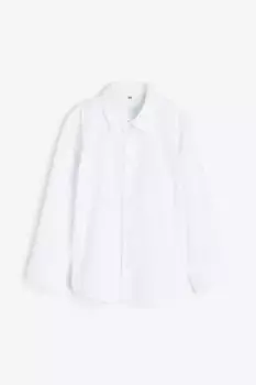 Школьная рубашка с отделкой, которую легко гладить H&M, белый