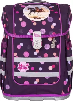 Школьная сумка McNeill "Ergo Compacto, Ruby", светоотражающие полосы на лямках, светоотражающие поверхности, включая пенал, спортивную сумку, рулончик для карандашей и магнит с мотивом, цвет Ruby