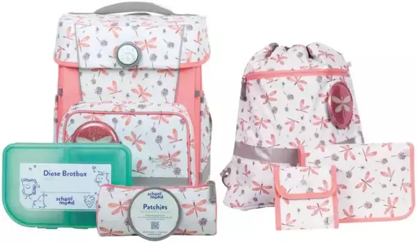 Школьная сумка SCHOOL-MOOD "Чемпион, Nordic Collection, Dragonfly", световозвращающие поверхности, из переработанного материала, цвет Dragonfly