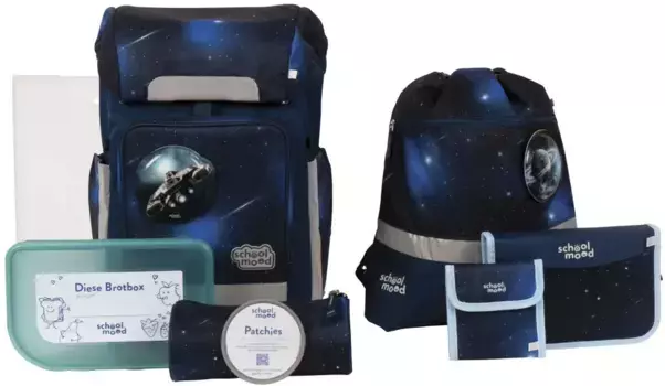 Школьная сумка SCHOOL-MOOD "Rebel Air+, Moritz (Space)", световозвращающие поверхности, из переработанного материала, цвет Moritz