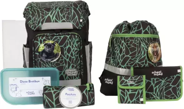 Школьная сумка SCHOOL-MOOD "Rebel Air+, Linus (Panther)", световозвращающие поверхности, из переработанного материала, цвет Linus