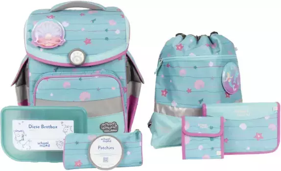 Школьная сумка SCHOOL-MOOD "Timeless, Лилли (Русалка)", световозвращающие поверхности, со светодиодной вставкой; изготовлен из переработанного материала, цвет Lilly