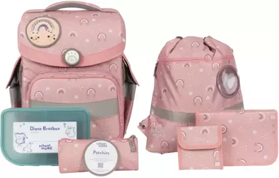 Школьная сумка SCHOOL-MOOD "Timeless, Nordic Collection, Rainbow", световозвращающие поверхности, из переработанного материала, цвет Rainbow