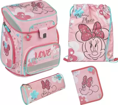 Школьная сумка Scooli "EasyFit, Минни Маус", светоотражатели, цвет Minnie Mouse