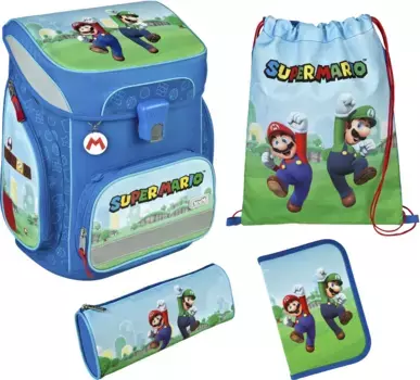 Школьная сумка Scooli "EasyFit, Super Mario", светоотражатели, цвет Super Mario