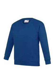 Школьная толстовка Academy с круглым вырезом реглан (2 шт.) AWDis, синий