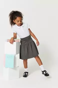 Школьная юбка расклешенного кроя Clarks, серый