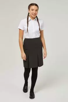 Школьная юбка с двумя складками шириной 18 дюймов (10–18 лет) Trutex, серый