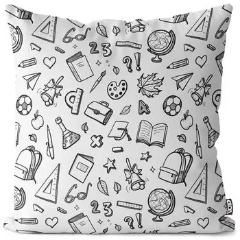 Школьные принадлежности VOID, чехол для подушки с рисунком, чехол для подушки, полиэстер, водонепроницаемый, для улицы, в помещении, размер подушки: 60 x 60 см