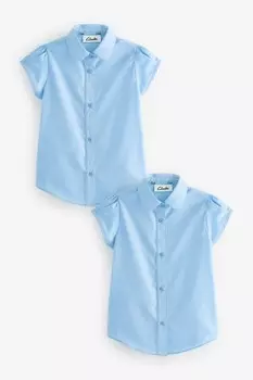 Школьные рубашки для девочек, 2 шт в упаковке Clarks, синий