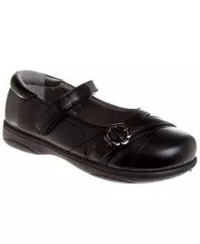 Школьные туфли для больших девочек на крючках и петлях French Toast, черный