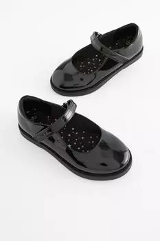 Школьные туфли Мэри Джейн на креповой подошве Next, черный