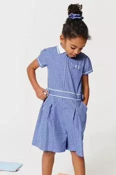 Школьный комбинезон в клетку Vichy Clarks, синий