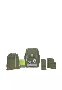 Школьный комплект Boxy Unique - школьная сумка 7 шт LSSIG, оливковый