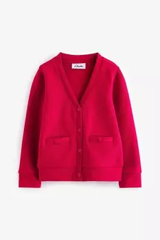 Школьный спортивный кардиган Clarks, красный