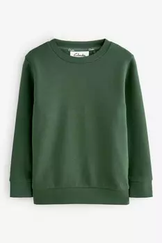 Школьный свитер с круглым вырезом Clarks, зеленый