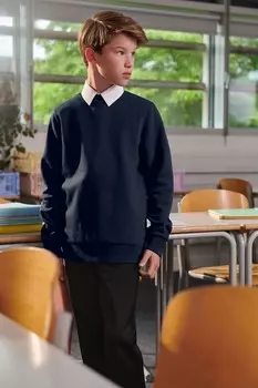 Школьный свитер с круглым вырезом Clarks, синий
